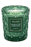 Voluspa Noble Fir Garland Three-wick Tin Candle, 12 oz