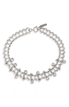 Justine Clenquet Mindy Pierced Choker Necklace In Crystal