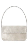 Staud Tommy Beaded Shoulder Bag In Silver