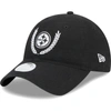 New Era Black Pittsburgh Steelers Leaves 9twenty Adjustable Hat In Black