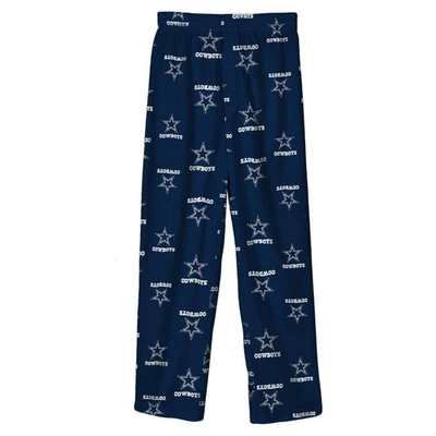 OUTERSTUFF YOUTH NAVY DALLAS COWBOYS TEAM-COLORED PRINTED PAJAMA PANTS