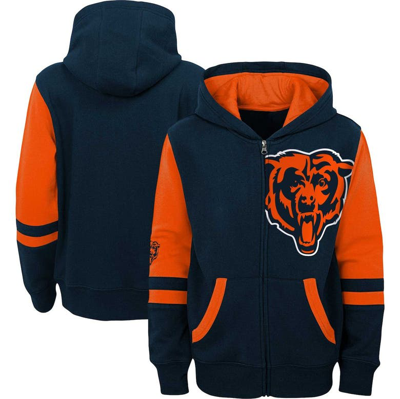 Outerstuff Kids' Youth Navy Chicago Bears Colorblock Full-zip Hoodie