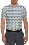 Robert Graham Cocktail Hour Performance Golf Polo In White