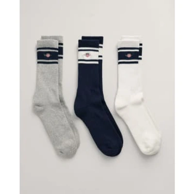 Gant - 3-pack Shield Sport Socks 9960267 433 In 433 Evening Blue