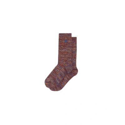 Wax London Chunky Marl Sock In Twisted Burgundy From