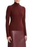 Vince Slim Wool-cashmere Turtleneck Sweater In Brown