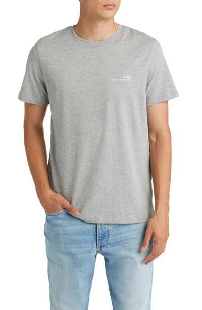 Apc Mens Item Logo T-shirt In Grey