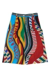 Dolce & Gabbana Carretto-print Poplin Culottes In Blue Multiprint