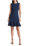 Kobi Halperin Maui Sleeveless Tweed Sheath Dress In Navy
