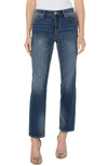 Shop Liverpool Los Angeles Kennedy Distressed Straight Leg Jeans In Oasis