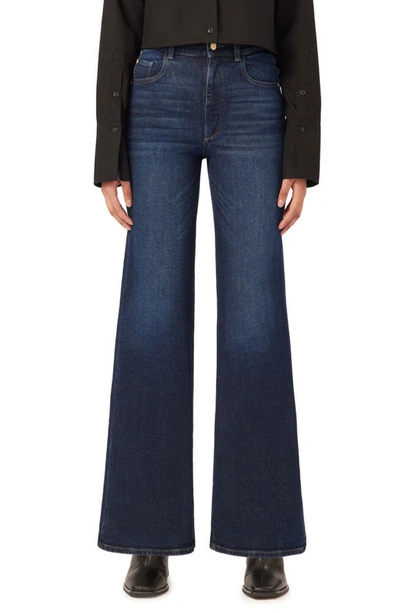 Dl1961 Hepburn High Waist Wide Leg Jeans In Mediterranean