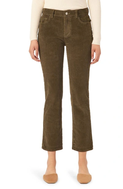 Dl1961 Mara Straight Mid-rise Ankle Jeans In Dryad