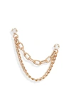 Zoë Chicco 14k Yellow Gold Prong Diamonds Diamond Double Chain Linked Earring In 14k Yellow Gold