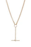 ZOË CHICCO PRINCESS DIAMOND BAR FAUX TOGGLE Y-NECKLACE