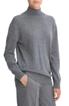 Vince Weekend Cashmere Turtleneck Sweater In Heather Flint