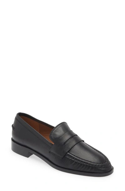Atp Atelier Airola Penny Leather Loafers In Black