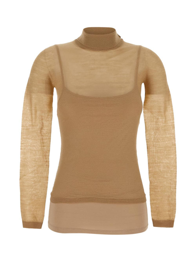 Max Mara Stresa Top In Beige