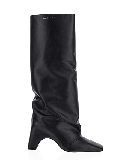 Coperni Leather Bridge Boots In Black