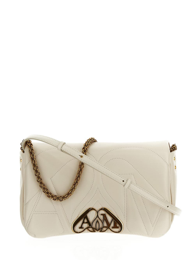 Alexander Mcqueen The Seal Small Bag In Ivory