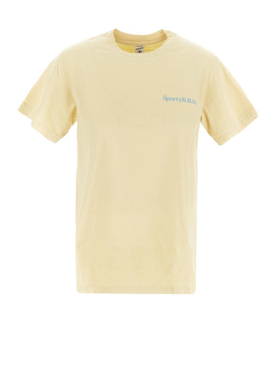 Sporty And Rich Health Is Wealth Cotton T-shirt In Neutrals