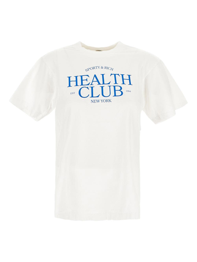 Sporty And Rich Sr Health Club T-shirt In White