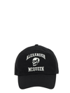 ALEXANDER MCQUEEN VARSITY LOGO AND SKULL BASEBALL CAP