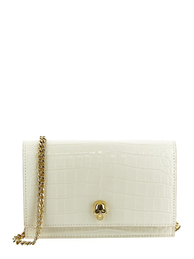 Alexander Mcqueen Small Skull Bag In Ivory