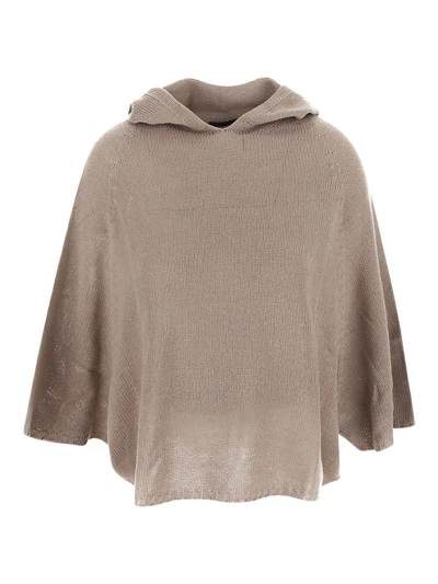 Fabiana Filippi Cappa Hooded Knitwear In Grey