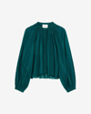 Isabel Marant Étoile Imayae Cotton-blend Blouse In Blue