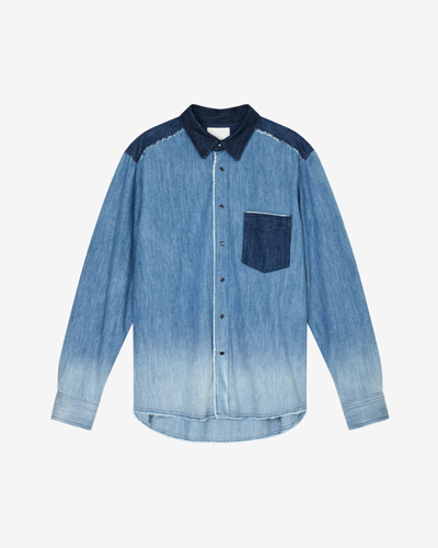 Isabel Marant Yohana Cotton Shirt In Blue