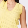 Monrow Flat Rib V Tank In Sunny