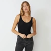Archive Narrow Rib Tank Bodysuit In Black