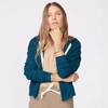 Monrow Supersoft Fleece Girlfriend Zip Up Hoody In Abyss