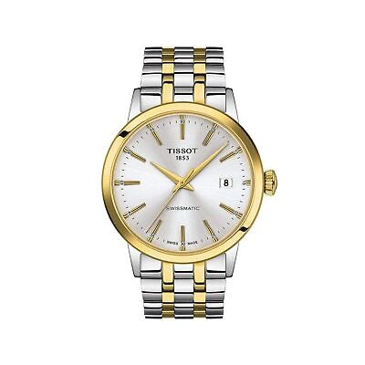 Pre-owned Tissot Mens Classic Dream Stainless Steel Dress Watch Gold T1294072203101