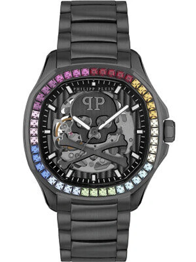 Pre-owned Philipp Plein Pwraa0823 High-conic Automatic Mens Watch 42mm 5atm