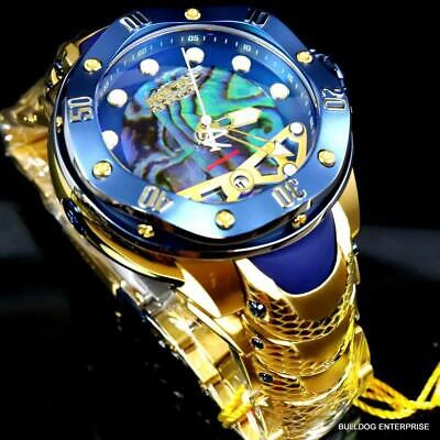 Pre-owned Invicta Reserve Kraken Swiss R150 Automatic Abalone Gold Plated Watch 52mm