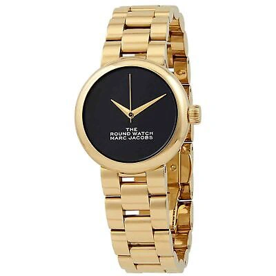 Pre-owned Marc Jacobs The Round Watch  For Ladies: Gold + Black. Rrp £310