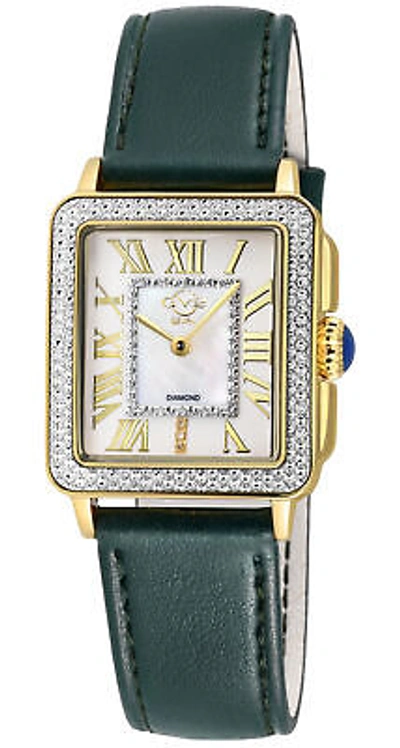 Pre-owned Gv2 By Gevril Women's 12305-v5 Padova Vegan Mop Dial Diamond Swiss Quartz Watch