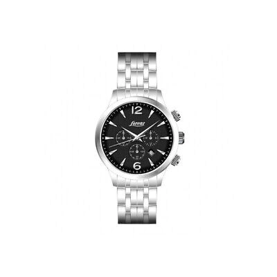 Pre-owned Lorenz Mens Wristwatch  21063bb Chrono Stainless Steel Black Sub 50mt