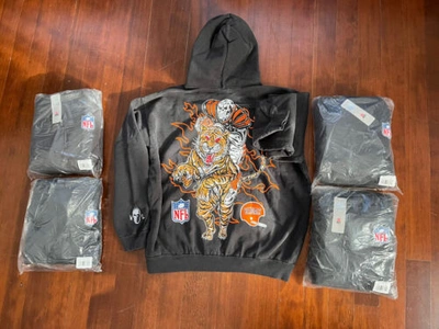 Pre-owned Mitchell & Ness Warren Lotas Nfl Mitchell And Ness Hoodie Sz Xl Bengals In Black