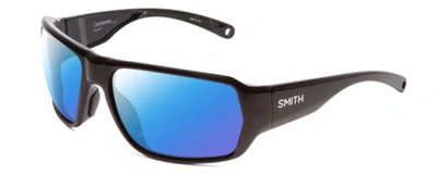 Pre-owned Smith Optics Castaway Unisex Wrap Polarized Sunglasses Gloss Black 63mm 4 Option In Blue Mirror Polar