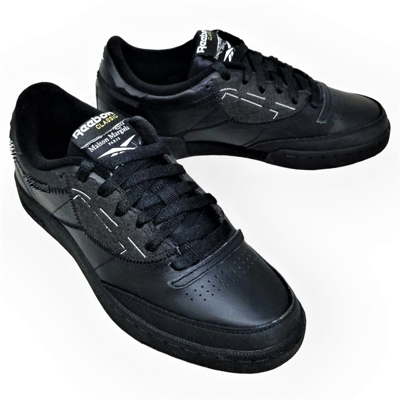 Pre-owned Reebok X Maison Margiela Project 0 Club C 'memory Of' Sneakers, Black - Gw5012 In Black/footware White/black