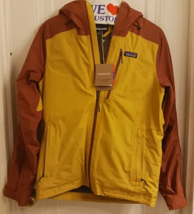 Pre-owned Patagonia Powder Town Insulated Winter Ski Jacket Xl Coat Cabin Gold
