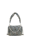 Diesel Charm-d Denim Shoulder Bag In Tobedefined