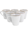 ELAMA ELAMA ARTHUR 6PC STONEWARE MUG SET