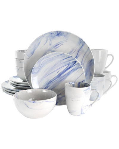 ELAMA ELAMA FINE MARBLE 16PC STONEWARE DINNERWARE SET