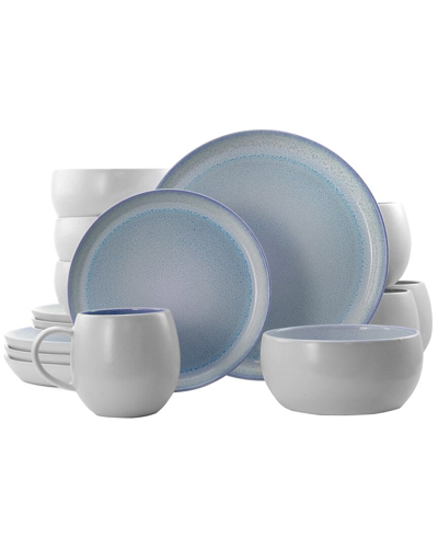 Elama Mocha 16pc Stoneware Dinnerware Set