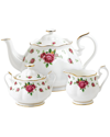 Royal Albert New Country Roses White 3 Piece Set In White