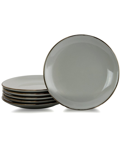 ELAMA ELAMA TAHITIAN SAND 6PC SALAD PLATE SET