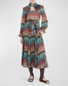 La Doublej Nefertiti Midi Dress In Turquoise